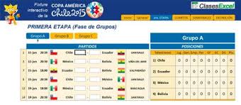 Thus, these tv channels will be broadcasting all the matches of copa america 2021. Descarga Fixture Copa America Chile 2015 En Excel Tecnologia