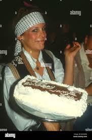 Los Angeles Ca November 21 Actress Jamie Lee Curtis With Cake At Her Birthday Party At La Cage Aux Folles On November 21 1981 In Los Angeles California Photo By Barry