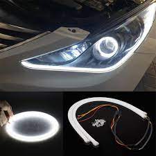 Encell Led Strips 12v Cob Light Car Styling Leds For Car Universal Led Lights 30 60 80 Cm Led Daytime Running Li Exterior Accessories Led Lights Running Lights