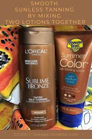 Also, it helps you conceal the appearance of cellulite. Sunless Tan Using Two Lotions Together