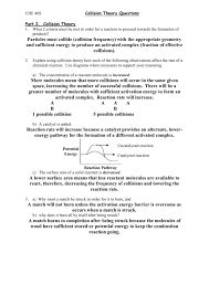 These successful changes are called successful collisions. Student Exploration Collision Theory Worksheet Answers Promotiontablecovers