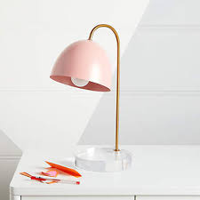 Blush & brass desk lamp. Glam Pink And Gold Table Lamp Reviews Crate And Barrel