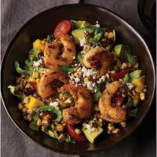 Sweet Corn Salad With Shrimp Recipe From H E B Recipe Seafood Recipes Recipes Shrimp Salad