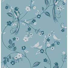 Wilko Bird Wallpaper Teal 50 606 Bird Wallpaper Teal Wallpaper Bedroom Teal Wallpaper
