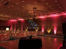 Perfect Uplighting And Monogram Cranberry Or Maroon And Gold Wedding Burgandy And Gold Wedding Uplighting Wedding Gold Wedding Reception