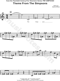 Theme From The Simpsons From The Simpsons Sheet Music For Beginners In C Major Download Print Clarinet Sheet Music Violin Sheet Music Sheet Music