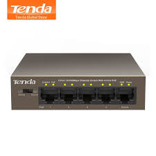 Tenda Tef1105p 4 63w 5 Port Ethernet Network Switch 250m Long Distance Stable Poe Power Supply Plug And Play Durable Secur Network Switch Power Networking