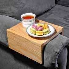 Custom Armrest Table Couch Armrest Chair Caddy Wood Tray Arm Rest Table Couch Table Tray