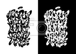 Web site bitfontmaker lets you design, create, and download your own fonts. Handwritten Graffiti Font Alphabet N Black Over White And White Fototapete Fototapeten Bildung Handschriftlich Hand Myloview De