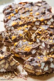 Crunchie Rocky Road Bars Easy No Bake Recipe Baking Recipes Easy Baking Recipes Tray Bake Recipes