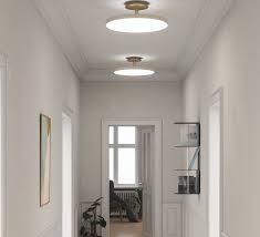 Plafonnier Asteria Up Perle Blanc Led 3000k 2300lm O60cm H21cm Umage Plafonnier Plafonnier Led Idee Deco Long Couloir