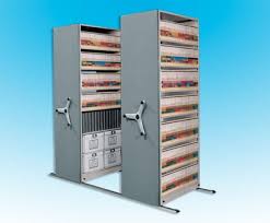 A narrow shelf inside the cabinet allows for storage of your personal belongings. Modular Mobile Shelving System Tab