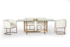 Modrest Keaton Modern Glass Brass Dining Table Dining Tables Dining In 2020 Brass Dining Table Modern Dining Table Dining Table Gold