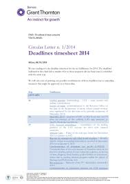 Italy Tax Deadlines Calendar 2014