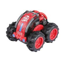 When both the car and the remote are powered on, pulling the trigger allows you to drive the car forward and pushing the trigger out allows you to drive in reverse. 2 4ghz Amphibious Remote Control Car Fancy Stunt Rc Car Waterproof Rotating Rc Car Toy