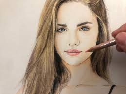 Use a150 to color the apple with light hand movements and without pressing on the pencil. Blonde Hair Girl Colored Pencil Drawing Steemit