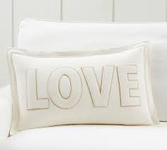 A bath pillow that takes extra care of your comfort allowing you to safely carry it on a trip in a travel case to enjoy your favorite bath away from home. customers using this product feel satisfied with their purchase and applaud its comfortable support and cushioning. Love Applique Lumbar Pillow Cover Pottery Barn