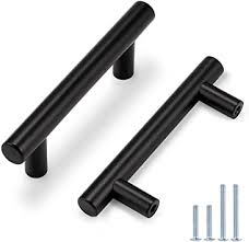 Check spelling or type a new query. Probrico 20 Pack Flat Black Modern Cabinet Pulls Drawer Handle Kitchen Cupboard Euro T Bar Dresser Pulls 3 Inch Hole Centers Amazon Com