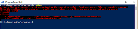 Python Command From Powershell Works Or Fails Depending On How Where Powershell Is Started Stack Overflow
