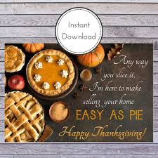 Maybe you would like to learn more about one of these? Real Estate Thanksgiving Pie Postcard Tag Label Instant Etsy Marketing Postcard Pop Bys Real Estate Real Estate Postcards
