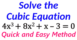 Factoring polynomials can be done by the following methods. Solving Cubic Equations Complete Lesson The Education