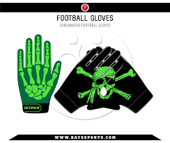 Protect your hands and hold back the competition with a great pair of durable, strong, and tacky linebacker or lineman football gloves. Custom Football Gloves Bays Sports