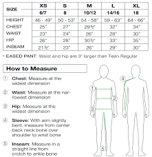 teens size chart sport obermeyer