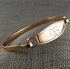 Rose gold medical alert bracelet are available in every color and desired design. Nrg2 Rose Gold Medical Id Alert Bangle Bracelet Medical Id Store