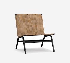 Great by a fireplace or as a restful spot in a foyer or hallway. Shay Woven Leather Accent Chair Pottery Barn
