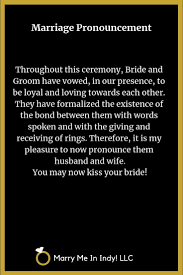 Marriage Pronouncement Scripts For Your Wedding Ceremony Wedding Ceremony Script Order Of Wedding Ceremony Wedding Ceremony Readings