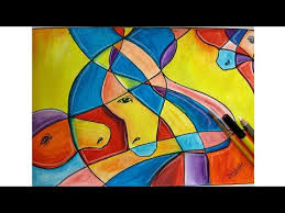How To Draw Modern Art With Poster Colour Youtube