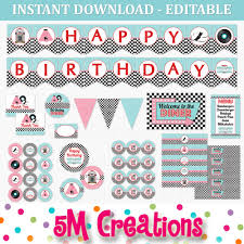 Maybe you would like to learn more about one of these? 50s Diner Birthday Party Printable Decorations Editable Instant Download 5m Creations Blog