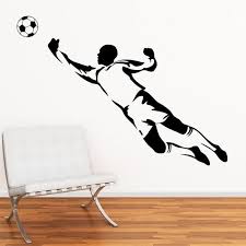 Goalkeeper Boys Football Player Sport Wall Sticker Children S Art Vinyl Decal Transfer By Rubybloom Designs Football Boys Wall Sticker Sports Wall