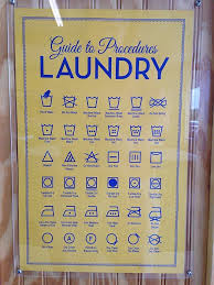 A Poster From A Laundromat In Beckley West Virginia That Lists Many Of The Common Laundering Instruction Laundry Symbols Laundry Care Symbols Label Templates