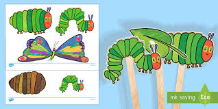 The most common printable hungry caterpillar material is paper. Free Stick Puppets To Support Teaching On The Very Hungry Caterpillar