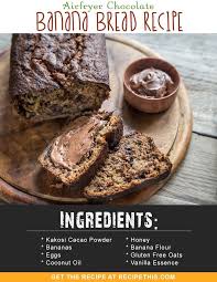 Air Fryer Chocolate Banana Bread Recipe Recipe This Recipe Chocolate Banana Bread Recipe Banana Bread Recipes Chocolate Banana Bread
