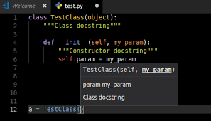 However the default sphinx docstring format was not mentioned and is based on restructuredtext (rest). Have Hover Popups For Class Instantiation Also Show Constructor Docstring Issue 1537 Microsoft Python Language Server Github