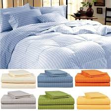 Lux Decor Striped Sheet Set 1800 Series Egyptian Quality Bed Sheet 7 Colors Striped Bed Sheets Bed Sheet Sets Bed Sheets