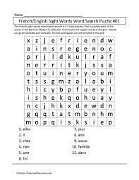 French word puzzles includes over 2500 french words and expressions, divided into 75 categories and french word puzzles provides a unique and fun filled learning experience. Word Search French Vocabulary Learn With Puzzles