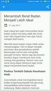 Periksakan terlebih dahulu kesehatan anda. Cara Cepat Tambah Berat Badan For Android Apk Download