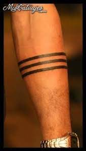 Simple Three Line Band Tattoo Design For Forearm Band Tattoo Designs Band Tattoo Arm Band Tattoo