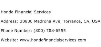 Customer service support phone number: Honda Financial Services Address Contact Number Of Honda Financial Services