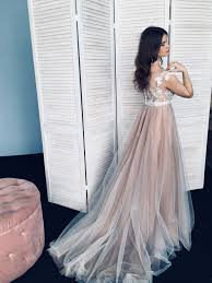 Romantic Wedding Dress Whis Off White Lace Beige Tulle Etsy Off White Wedding Dresses Wedding Dresses Romantic Elegant Wedding Gowns