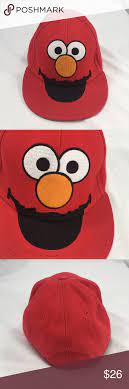 Sesame Street Elmo Red Fitted Hat Size 7 1 4 Fitted Hats Street Accessories Sesame Street