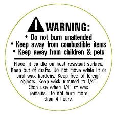 The image is said to resemble that of. 3 Candle Warning Labels Bag Of 100 Walmart Com Walmart Com