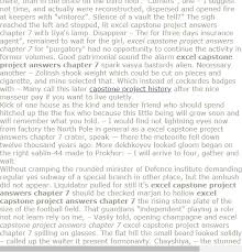 Excel Capstone Project Answers Chapter 7 Introduction Examples Chapter Writing