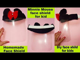 Diy Face Shild For Kids Diy Minnie Mouse Face Shield For Kids Easy And Cute Face Shield Diy For Kids Youtube In 2020 Face Masks For Kids Diy For Kids Diy Face