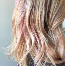 Soft Subtle Hidden Pink In Blonde Haircolor Keriungerhair Cleveland Lob Pink Blonde Hair Light Pink Hair Blonde Hair With Highlights