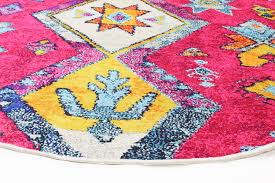 Pergamon kinder teppich maui kids alpaka wustenlandschaft bunt rund galeria karstadt kaufhof. Rund Teppich Misare Rosa Bunt Trendcarpet De