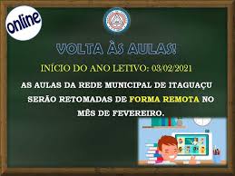 16/06/2021 às 13h37 access_time tempo de leitura: Prefeitura Municipal De Itaguacu Volta As Aulas Inicio Do Ano Letivo